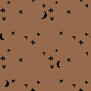 stars and moons 876 black