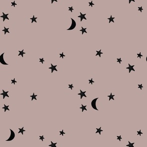 stars and moons 44-1 black