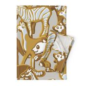 Gingerbread Animal Parade | Large | Light Silver Gray