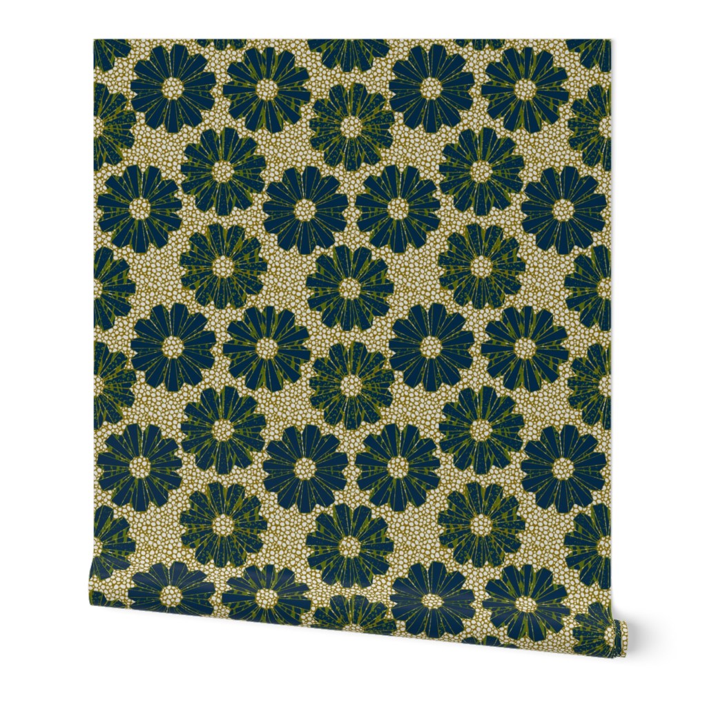 art deco polyfloral on shagreen 4 colors