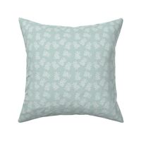 Delicate Fern Pale Vintage Blue Green Grey