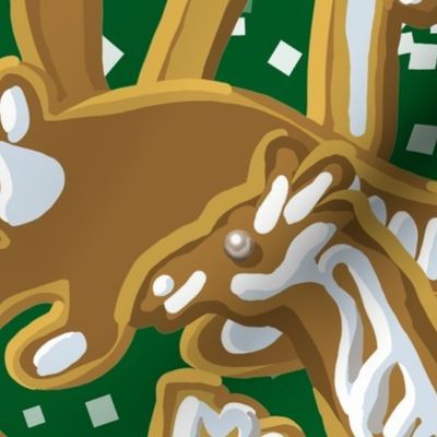 Gingerbread Animal Parade | Large | Green