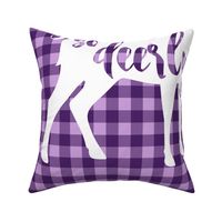 (27"x36" panel) you are so deerly loved panel - purple plaid C19BS