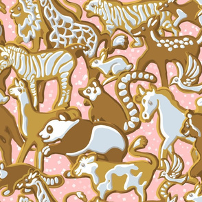 Gingerbread Animal Parade | Pink