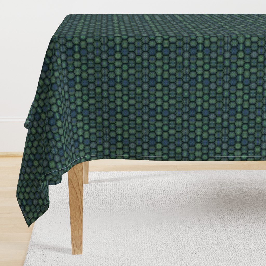 Turtle Shell - Hexagons - Green