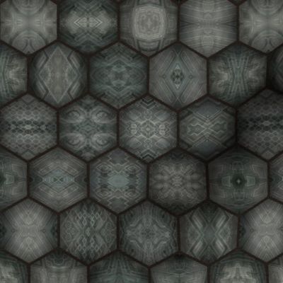 Turtle Shell Hexagons - Concrete