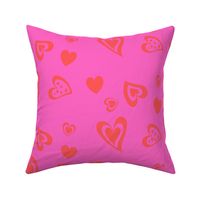 Pink Love Hearts Multidirectional patte