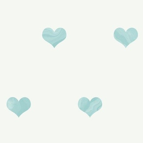 Watercolour Hearts - Custom Light Aqua