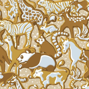 Gingerbread Animal Parade | Warm Cream