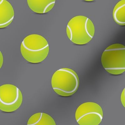 FS Tossed Tennis Balls on Steel Gray
