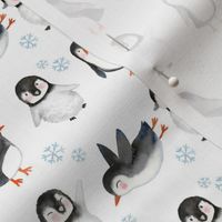 4" Winter Penguins // White