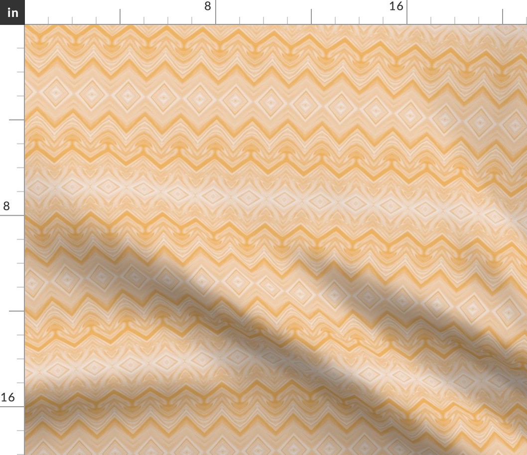 Large -  Dreamsicle Rickrack Stripes - Crosswise