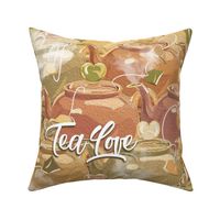 Tea Love Tea Towel | Muted Earth Colors