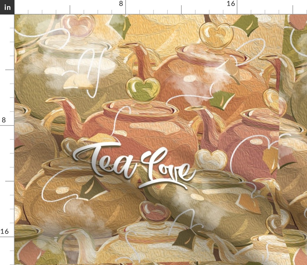 Tea Love Tea Towel | Muted Earth Colors