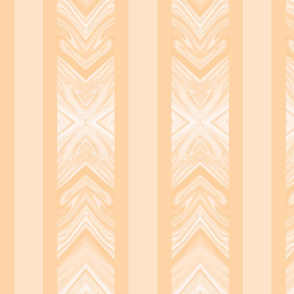 Large - Peach Pastel Arrowhead Stripes Alternate with Plain Stripes