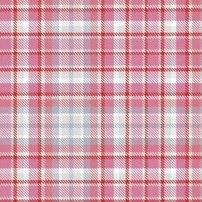 Valentine Plaid in Pinks Grays and Red