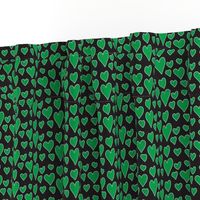 Pride Hearts - Green on Black