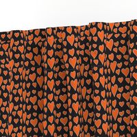 Pride Hearts - Orange on Black