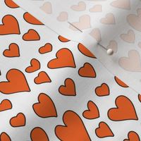 Pride Hearts - Orange on White