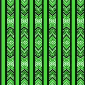 Medium - Green Arrowhead Stripes