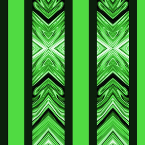 Large - Arrowhead Stripes in Green