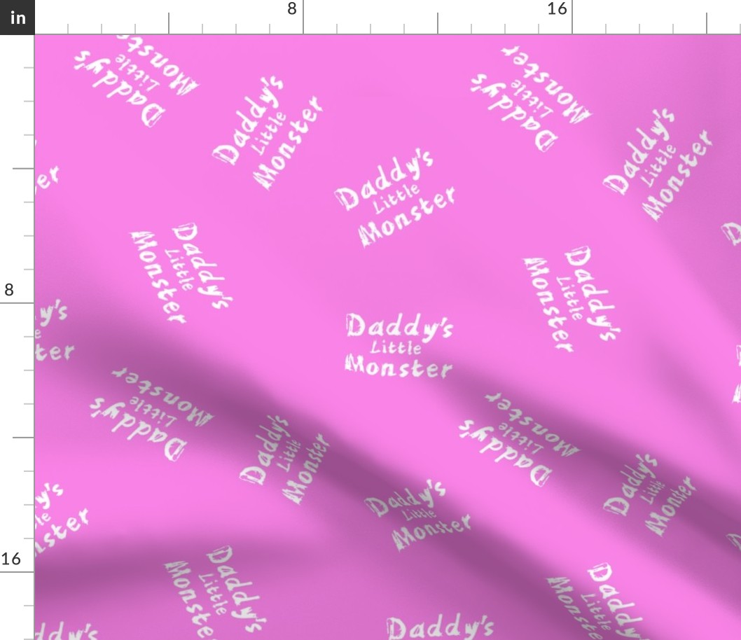 daddy's little monster on pink