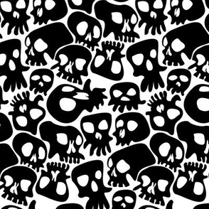 Halloween Skulls Cartoon-01