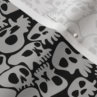 Halloween Skulls Cartoon Grey and Black-01-01