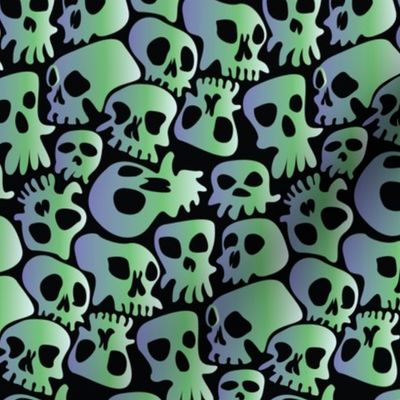 Halloween Skulls Cartoon Purple and Black-01-01