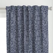 flowering vine light navy large