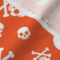 Halloween Skulls and Crossbones-Orange-01
