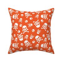 Halloween Skulls and Crossbones-Orange-01