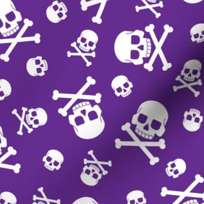 Halloween Skulls and Crossbones-Purple-01