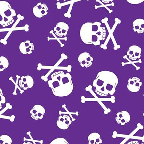 Halloween Skulls and Crossbones-Purple-01