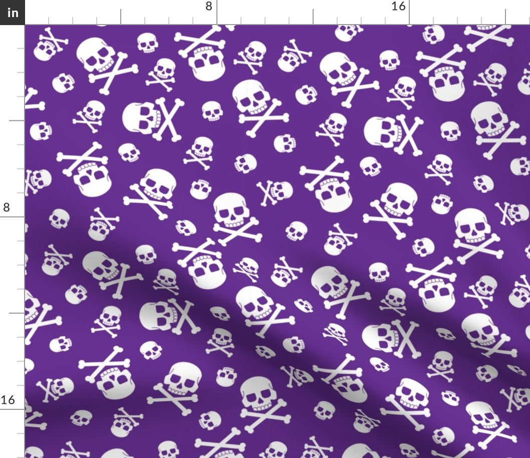Halloween Skulls and Crossbones-Purple-01