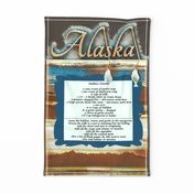 Alaska Hometown Halibut Recipe Tea Towel