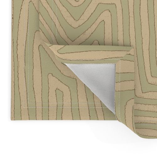 Panama Kuna Indian Tribal - Straw Olive - Wallpaper