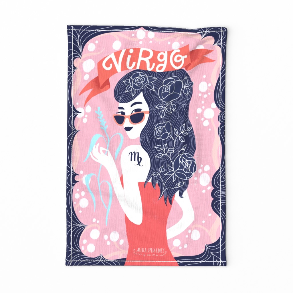 tea towel zodiac virgo