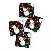 Snowmen Scatter-Black-Lg