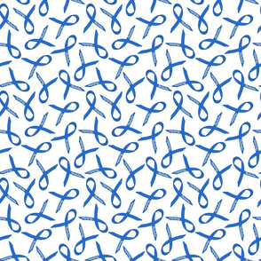 diabetes ribbon scattered ditsy on white