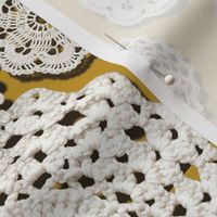 CROCHETED DOILIES (MUSTARD)