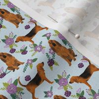 TINY _ bloodhound  pet quilt c dog breed nursery fabric coordinate floral