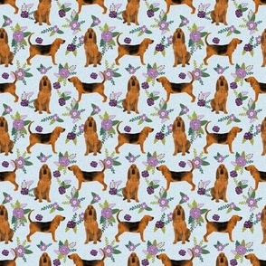 TINY _ bloodhound  pet quilt c dog breed nursery fabric coordinate floral