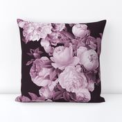 Large Floral Wine Color