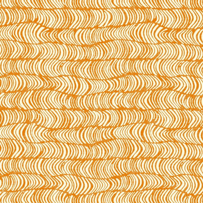 chevron waves in sunny yellow on linen