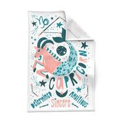 Capricorn Zodiac Astrology Tea Towel 