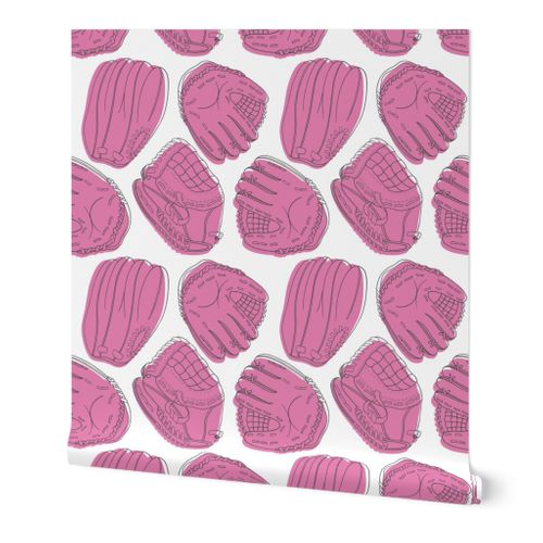 pink softball glove