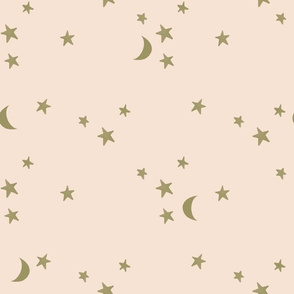 stars and moons // soft gold on 31-1