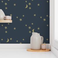 stars and moons // soft gold on 174-16