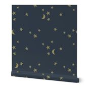 stars and moons // soft gold on 174-16